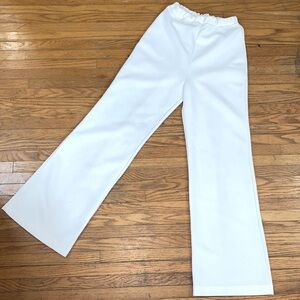 White High Waisted Wide Leg Pants